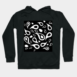 Black and white paisley pattern Hoodie